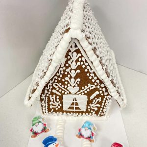 Gingerbread house decorated