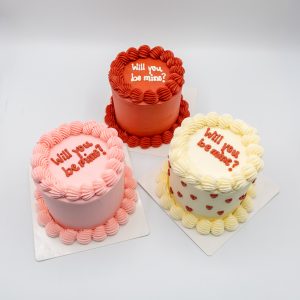 4" Mini Cake - Will you be my Valentine?